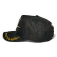 thumbnail image 4 of Vagostyle Gorra Amado Carrillo Snapback Negra Gamuza Placa Dorada Exclusiva, 4 of 5