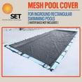 thumbnail image 2 of SET SunSolar Energy Technologies-  MESH InGround Winter Pool Cover for 16x32 Foot Rectangle Swimming Pool - Winter Pool Cover has durable Loops 8-Yr warranty., 2 of 6