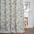 thumbnail image 3 of Linen Floral Curtain for Living Room Length Drape with Printed Flower Light Filtering Curtains Rod Pocket Back Tab Taupe Window Treatment Set Bedroom Drapes Panels Taupe, 3 of 10