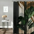 thumbnail image 2 of Orinice  Abstract Tropical Shower Curtain Plant Palm Leaf Botanical Shower Curtains Waterproof Polyester Fabric Shower Curtain Set with 12 Hooks Bathroom Decor,  36x72, 2 of 7