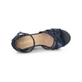 thumbnail image 4 of BLISSFUL STEP Women's Espadrille Wedge Heel Wedge Sandals Deep Blue 7, 4 of 7