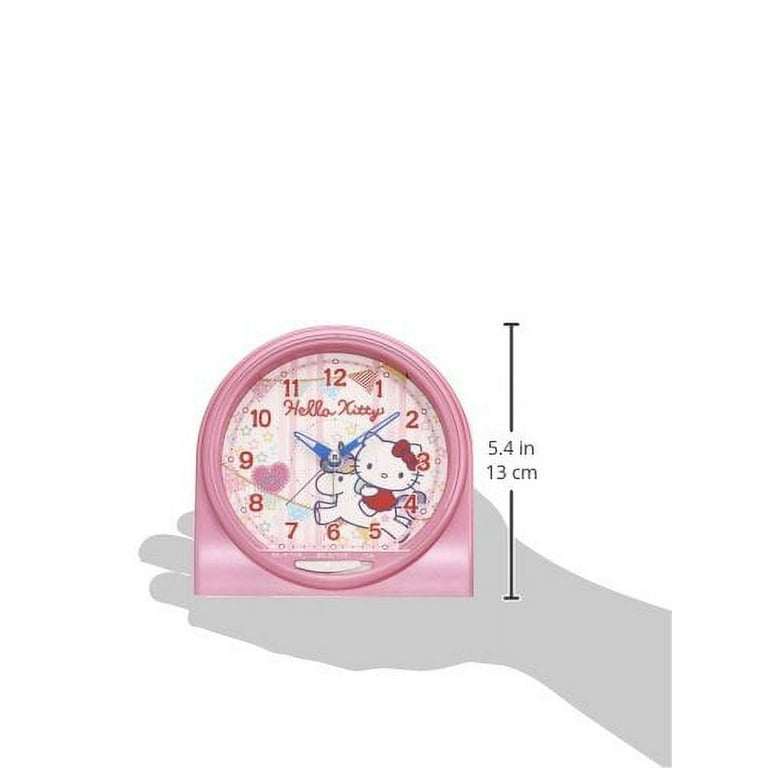 Seiko Clock Alarm Clock Hello Kitty Talking Alarm Analog Pink Pearl CQ134P  SEIKO// Movement quartz