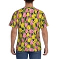 thumbnail image 2 of Naloa Tulips Flowers Men's T-Shirt Sport T-shirt Men's Basic Tee Casual Men's Shirt, Round Neck, Short Sleeves - X-Large, 2 of 5