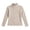 Beige, variant on Asxite Girls Solid Tops Mock Neck Long Sleeve Lettuce Cuffs Stretch Cotton Fall Winter Tee 5T