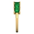 thumbnail image 4 of 1.75 ctw Wedding Band for Women - 18K Yellow Gold Simulated Emerald Stackable Eternity Ring, 4 of 6