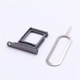 thumbnail image 1 of Dual SIM Card Tray Compatible with iPhone 12 Pro 6.1 inch / 12 Pro Max 6.7 inch Black with 2 Removal Eject Tools (Dual Version, Black), 1 of 5