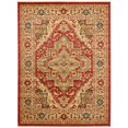 thumbnail image 1 of Unique Loom Tapis de Médaillon de Couleur Sombre Sahand 10' x 13' Rectangle Rouge/tan, 1 of 1