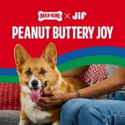 Milk Bone Peanut Buttery Dipped Dog Biscuits with Jif Peanut Butter, 12 oz Bag