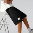 thumbnail image 4 of TKKCS Mens Casual Drawstring Shorts- Elastic Waist Flat Front Breathable Lightweight Daily Wear Summer Beach Shorts with Pockets Black Size 3XL, 4 of 7