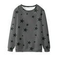 thumbnail image 4 of ShiShine Womens Sweatshirt Crew Neck Star Graphic Pullover Tops 2025 Fall Casual Long sleeve Oversized Sweatshirt, 4 of 4