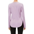 thumbnail image 3 of WBQ Women's UPF 50+ Sun Protection Long Sleeve Shirts Athletic Top Hiking Runing Fishing Lightweight T-Shirt Hem Split Yoga Swim Tee Loose Fit,S-XXL, 3 of 9