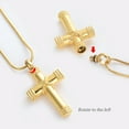 thumbnail image 3 of Rope Winding Cross Cremation Ashes Urn Pendant Necklace Memorial Keepsake Jewelry Lord’s Prayer Cross Ashes Necklaces, 3 of 6
