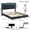 FULL Black, variant on Queen Floating Platform Bed Frame with Smart LED Lights – Modern Upholstered Diamond Headboard – Sturdy Wood Slats – Noise-Free, Easy Assembly – No Box Spring Needed – White