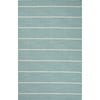 8' x 10' Blue and Ivory Captiva Flat Weave Wool Area Throw Rug
