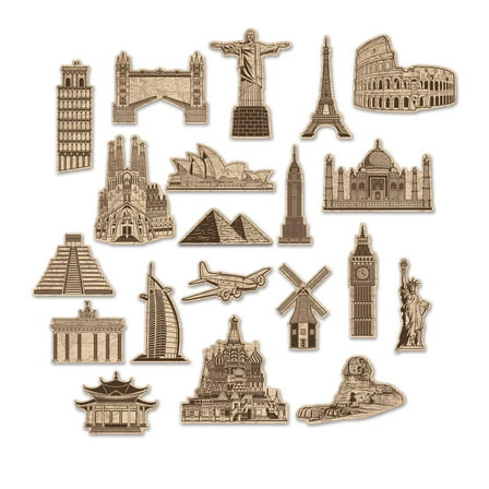 240 Pack Beistle Around The World Party Cutouts