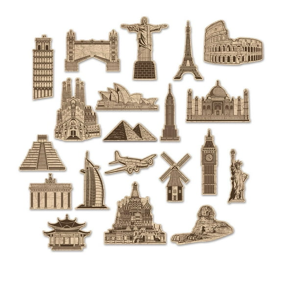 240 Pack Beistle Around The World Party Cutouts