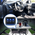 thumbnail image 3 of 2X 3 Gang Aluminum Panel Toggle Dash 5 Pin ON/Off Pre-Wired Rocker Switch for Automotive Car Marine Boat, 3 of 6