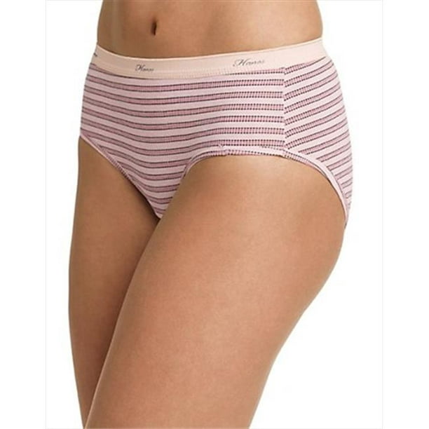 Hanes PP38AS Womens No Ride Up Low Rise Cotton Brief Size 6 