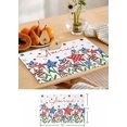 thumbnail image 6 of Patriotic Floral Placemats Set of 4,Washable Woven Burlap Cloth Fabric Placemat for Square/Rectangle/Round/Oval Dining Table,Easy Clean Place Mats for Kids Stars 4th of July Memorial Day White, 6 of 6
