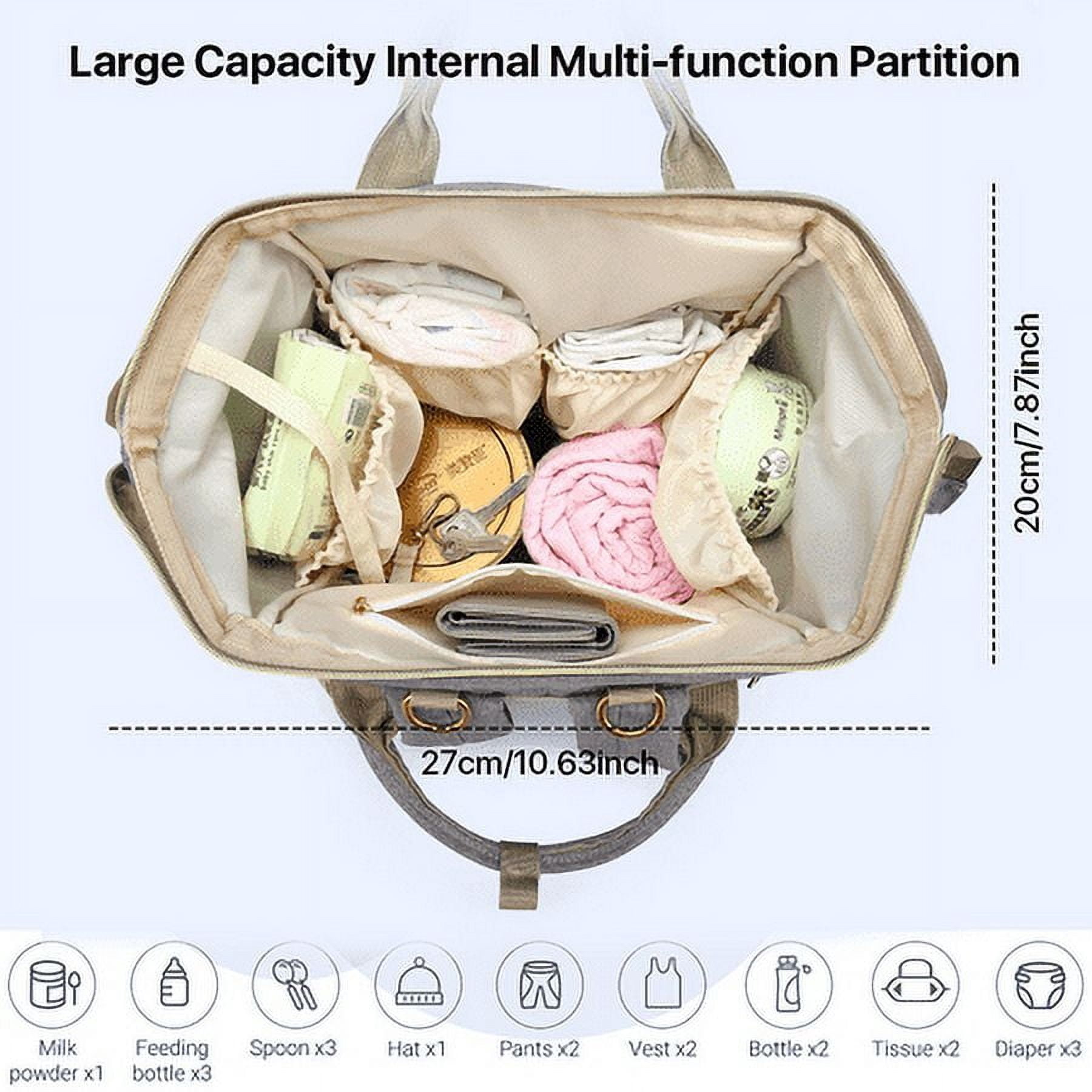 SUPTREE Diaper Bag Backpack for Girls Boys Large Capacity Travel Nappy Bag for Mom Toiletries Waterproof