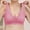 Pink, variant on Women's polyester-cotton blend White nylon underwear Thin Breathable Underwear For Women With Small Chest And Flat Chest Showing Big Gathered Outward Expansion Anti Drooping No Bra