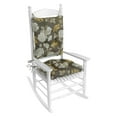 thumbnail image 4 of Klear Vu Solarium Indoor/Outdoor Rocking Chair Pad Seat and Seatback Cushion Set, Blue, 4 of 5