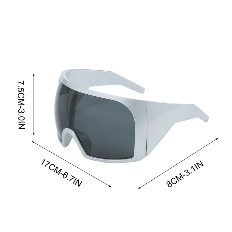 Oversized Shield Sunglasses for Women and Men - Futuristic  display picture 2