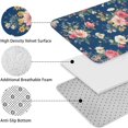 thumbnail image 5 of Pioneer Flower Floral Print Pattern Bathroom Rugs Sets 3 Piece,Toilet Cover Set,Absorbent Non Slip Bathroom Mats Sets with U-Shaped Contour Rug Toilet Rug Set, 5 of 5
