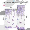 thumbnail image 5 of Purple Flower Butterfly Pattern Teens Toddler Nap Mat with Pillow, Sleeping Mat Bag for Preschool Daycare 60"x20", 5 of 6