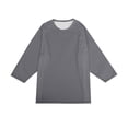 thumbnail image 7 of Gaukiv Men's Three Quarter Sleeve Shirts Raglan Crew Neck Tees Solid Color Baseball Shirts Gray M, 7 of 7