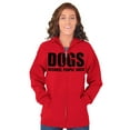 thumbnail image 3 of Anti Social Dog Lover Pet Puppy Owner Unisex Fleece Graphic Zip Up Hoodie Brisco Brands 5X, 3 of 5