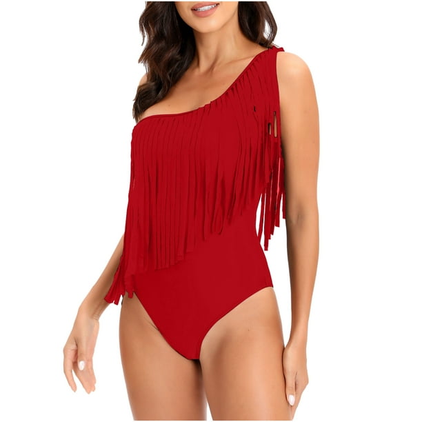 Sexy One-Piece Swimsuit Women's Small Chest Steel Holder Gather Up
