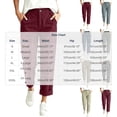 thumbnail image 3 of Hueook Womens Golf Pants Lounge Work S High Waisted Straight Leg Cotton and Linen Pants with Flared Casual Point Pocket Pants Army Green XL, 3 of 8