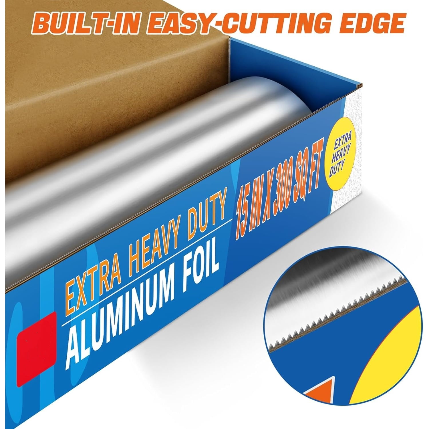 Superior Extra Heavy Duty Aluminum Foil 300 Sq Ft(15 In Wide) with about 30% More Thicker than Regular Heavy Duty Foil, Pack of 1