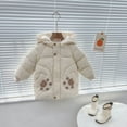 thumbnail image 4 of Esaierr Kids Baby Boys Girls Winter Cotton Coats Toddler Down Cotton Outwear Heavyweight Mid Length Hooded Warm Jackets for 2-6Y, 4 of 7
