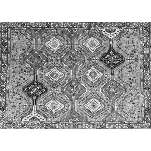 Ahgly Company Indoor Rectangle Persian Gray Traditional Area Rugs, 5' x 8'