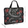 thumbnail image 2 of AWERP Dragon, Roses, Gothic Laptop Bag Diving Fabric Tablet Cover Neoprene Handle Bag 12inch, 2 of 5