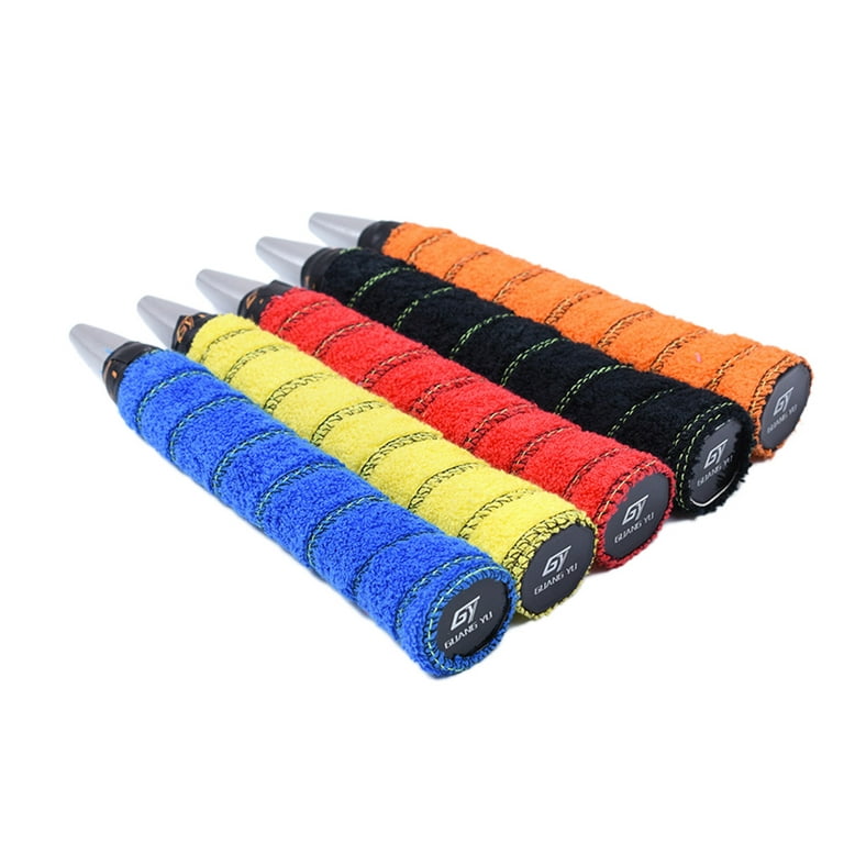 5pcs Cotton Tennis Badminton Racket Grip Tape Anti Racket Grip Wrap  Overgrip Tape for Sports Badminton (Random Colors)