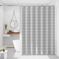 thumbnail image 1 of Waterproof shower curtain gray plaid single curtain without rod width 150*height 180 (with hanging ring), 1 of 1