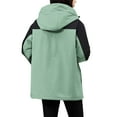 thumbnail image 6 of ATOYSOY Women's Windproof Ski Jackets Warm Long Sleeve Zip Pocket Hooded Jacket Windproof Hiking Jacket for Women Winter Green M, 6 of 9