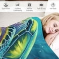 thumbnail image 3 of Nawypu Sea Turtle Blanket Ocean Turtle Decor Throw Blankets Cozy Flannel Soft Warm Plush Lightweight Nautical Blanket Sea Turtle Gifts for Men Women Boys Girls Teens Kids for Couch Sofa Bed, 3 of 6