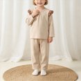 thumbnail image 2 of HFHAPW Toddler and Little Boys Girls 2-Piece Pajamas Long Sleeve Fall Winter PJ Set Kid Sleepwear, 2 of 7