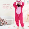 thumbnail image 5 of purcolt Family Matching Onesie Pajamas, Mom and Kids Flannel Animal Cosplay Suit One Piece Costume Sleepwear Homewear Christmas Party Holiday Pajamas(Mom, XL), 5 of 8