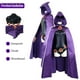 thumbnail image 3 of P-jsmen-Disfraz de cuervo tedientans para mujer, traje de Cosplay de lujo con cinturón y capa púrpura, uniforme de Halloween, 3 of 3