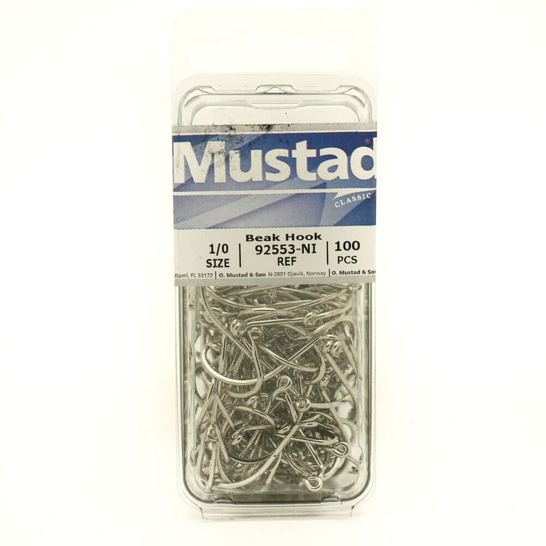  Mustad Beak/Octopus Hook, Fine Wire, Forged - 1/0