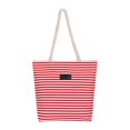 thumbnail image 1 of Women Tote Bag Rope Handle Large Capacity Waterproof Canvas Colorful Strip Female Shopping Tote Handbag Daily Use, 1 of 10