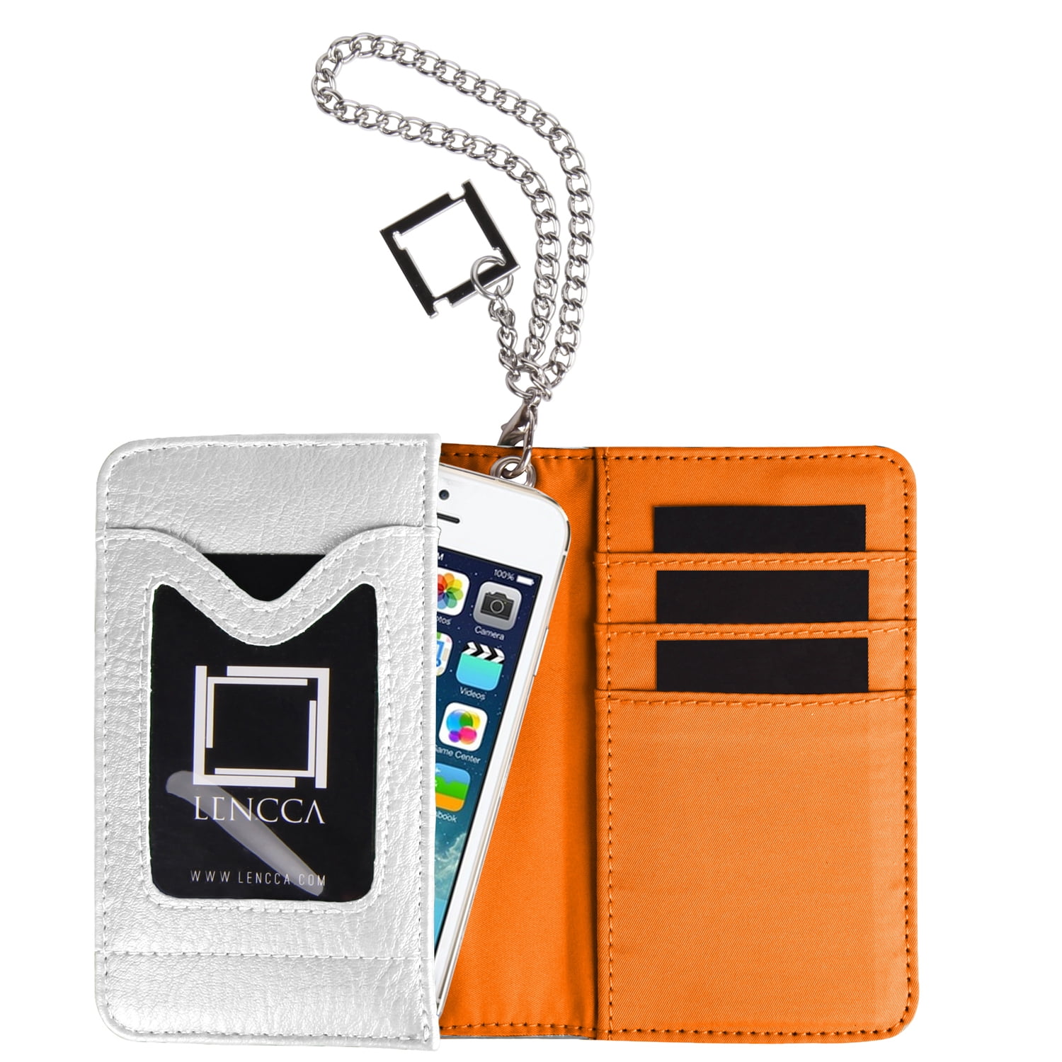 Women Clutch Wristlet Wallet Case with Phone Compartment (White)