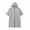 Grey, variant on Kids Uni Hooded Neck 3/4 Sleeve Tops Solid Plain Color Cape Shawl Poncho Style T-Shirts Loose Outwear Tees