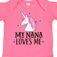 thumbnail image 4 of Inktastic My Nana Loves Me Unicorn Girls Baby Bodysuit, 4 of 5