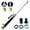 Black, variant on Upgraded Jet Nozzle for Garden Hose Power Washer Wand Hydro Jet High Pressure Washer Tools with 2 Different Nozzles and Hose Quick Connectors
